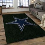 nfl dallas cowboys football team logo rectangle area rug dark room dcb53