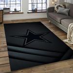 nfl dallas cowboys football team logo rectangle area rug dark room dcb55