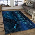 nfl detroit lions football team logo rectangle area rug dark room dl03