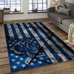 nfl detroit lions football team logo rectangle area rug dark room dl10