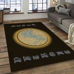 nfl detroit lions football team logo rectangle area rug dark room dl21