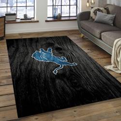 NFL Detroit Lions Rectangle Rug Personalized Non-Slip Carpet Gift For Football Fans DL22