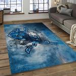nfl detroit lions football team logo rectangle area rug dark room dl26