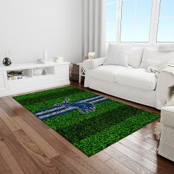 nfl detroit lions football team logo rectangle area rug light room dl08