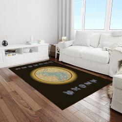 nfl detroit lions football team logo rectangle area rug light room dl21