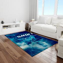 nfl detroit lions football team logo rectangle area rug light room dl27