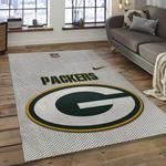 nfl green bay packers football team logo rectangle area rug dark room gbp04