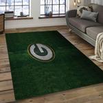 nfl green bay packers football team logo rectangle area rug dark room gbp08