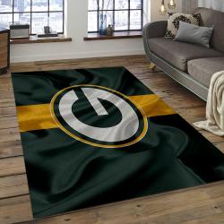 NFL Green Bay Packers Rectangle Rug Personalized Non-Slip Carpet Gift For Football Fans GBP11