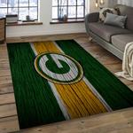 nfl green bay packers football team logo rectangle area rug dark room gbp13
