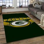 nfl green bay packers football team logo rectangle area rug dark room gbp18