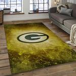 nfl green bay packers football team logo rectangle area rug dark room gbp19