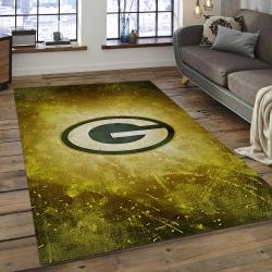 NFL Green Bay Packers Rectangle Rug Personalized Non-Slip Carpet Gift For Football Fans GBP19