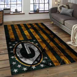 NFL Green Bay Packers Rectangle Rug Personalized Non-Slip Carpet Gift For Football Fans GBP21