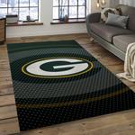 nfl green bay packers football team logo rectangle area rug dark room gbp22