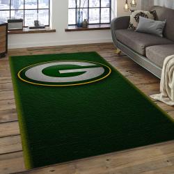 NFL Green Bay Packers Rectangle Rug Personalized Non-Slip Carpet Gift For Football Fans GBP23