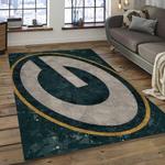 nfl green bay packers football team logo rectangle area rug dark room gbp25