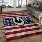 nfl green bay packers football team logo rectangle area rug dark room gbp26