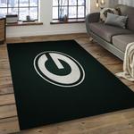 nfl green bay packers football team logo rectangle area rug dark room gbp29