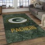 nfl green bay packers football team logo rectangle area rug dark room gbp30