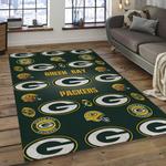 nfl green bay packers football team logo rectangle area rug dark room gbp31