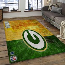 NFL Green Bay Packers Rectangle Rug Personalized Non-Slip Carpet Gift For Football Fans GBP39