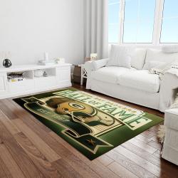 nfl green bay packers football team logo rectangle area rug light room gbp32
