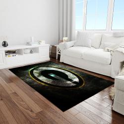 nfl green bay packers football team logo rectangle area rug light room gbp41