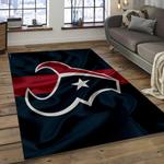 nfl houston texans football team logo rectangle area rug dark room ht03