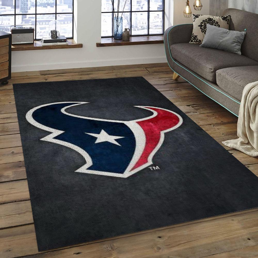 NFL Houston Texans Rectangle Rug Personalized Non-Slip Carpet Gift For Football Fans HT05 nfl houston texans football team logo rectangle area rug dark room ht05