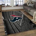 nfl houston texans football team logo rectangle area rug dark room ht10