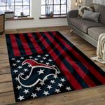 nfl houston texans football team logo rectangle area rug dark room ht19