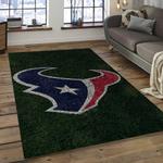 nfl houston texans football team logo rectangle area rug dark room ht35