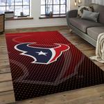 nfl houston texans football team logo rectangle area rug dark room ht36
