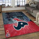 nfl houston texans football team logo rectangle area rug dark room ht37
