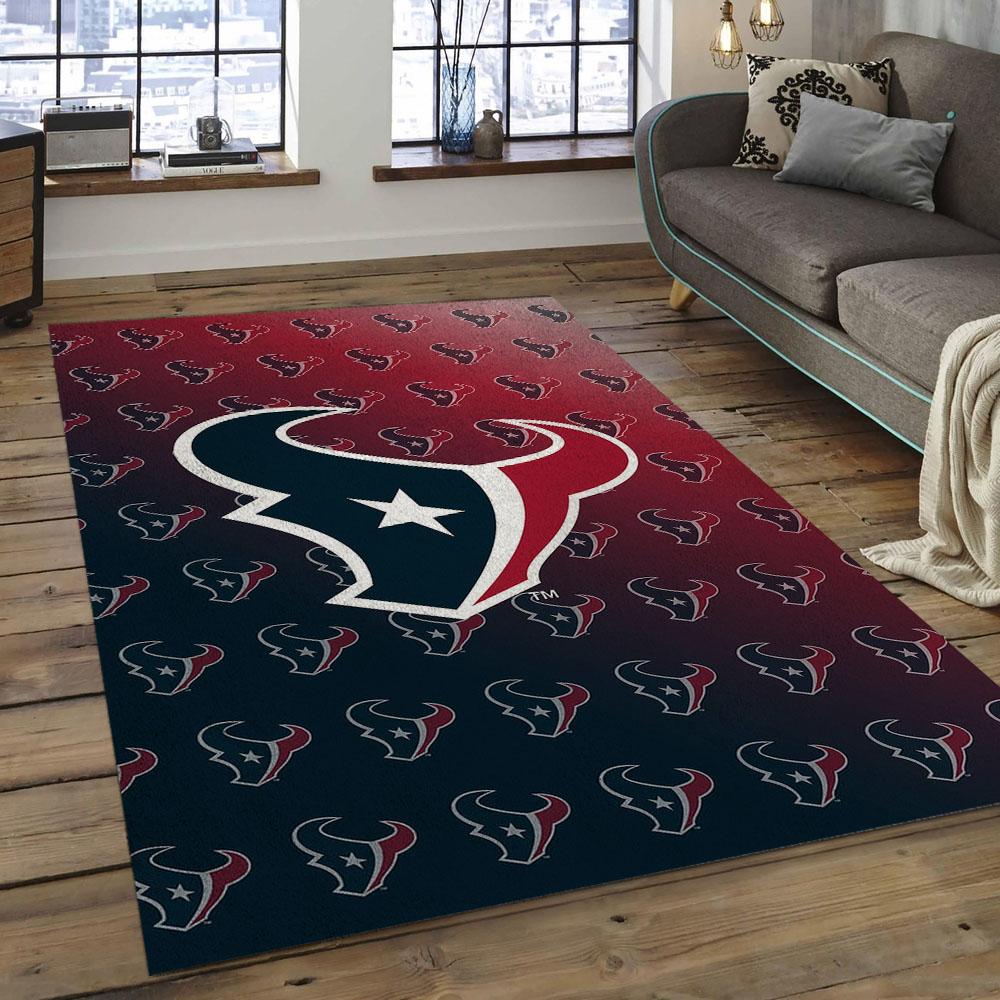 NFL Houston Texans Rectangle Rug Personalized Non-Slip Carpet Gift For Football Fans HT38 nfl houston texans football team logo rectangle area rug dark room ht38