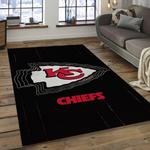 nfl kansas city chiefs football team logo rectangle area rug dark room kscc01