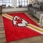 nfl kansas city chiefs football team logo rectangle area rug dark room kscc07