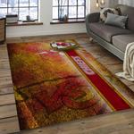 nfl kansas city chiefs football team logo rectangle area rug dark room kscc10