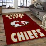 nfl kansas city chiefs football team logo rectangle area rug dark room kscc11