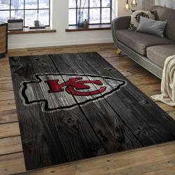 NFL Kansas City Chiefs Rectangle Rug Personalized Non-Slip Carpet Gift For Football Fans KSCC12