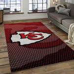 nfl kansas city chiefs football team logo rectangle area rug dark room kscc14