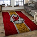 nfl kansas city chiefs football team logo rectangle area rug dark room kscc15