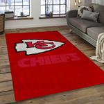nfl kansas city chiefs football team logo rectangle area rug dark room kscc21