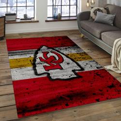 NFL Kansas City Chiefs Rectangle Rug Personalized Non-Slip Carpet Gift For Football Fans KSCC26