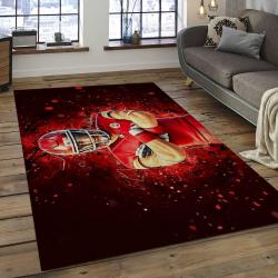 NFL Kansas City Chiefs Rectangle Rug Personalized Non-Slip Carpet Gift For Football Fans KSCC27