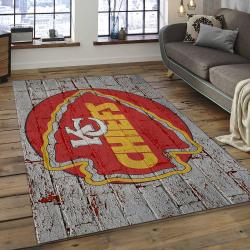 NFL Kansas City Chiefs Rectangle Rug Personalized Non-Slip Carpet Gift For Football Fans KSCC35