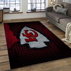 NFL Kansas City Chiefs Rectangle Rug Personalized Non-Slip Carpet Gift For Football Fans KSCC37