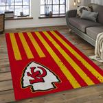 nfl kansas city chiefs football team logo rectangle area rug dark room kscc45