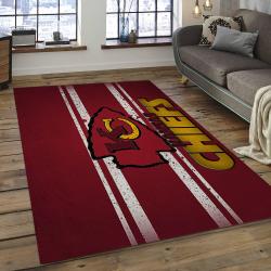 NFL Kansas City Chiefs Rectangle Rug Personalized Non-Slip Carpet Gift For Football Fans KSCC46